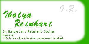 ibolya reinhart business card